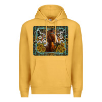Mustard Western Horse Mouse Pad Premium Hoodie - CowhideDigitalArt