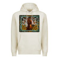 Oatmeal Heather Western Horse Mouse Pad Premium Hoodie - CowhideDigitalArt