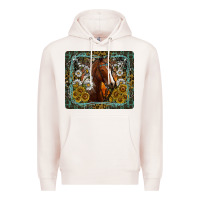 Pale Pink Western Horse Mouse Pad Premium Hoodie - CowhideDigitalArt