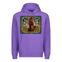 Purple Western Horse Mouse Pad Premium Hoodie - CowhideDigitalArt
