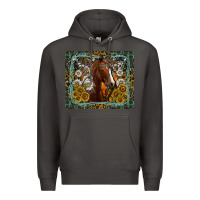 Smoke Western Horse Mouse Pad Premium Hoodie - CowhideDigitalArt