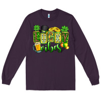 Plum St. Patrick's Lucky vibes Long Sleeve Tee - OliviaCreatesArt