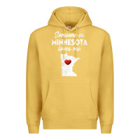Antique Gold Someone In Minnesota Loves Me  Minnesota  MN Premium Hoodie - longCreatives