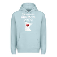Blue Mist Someone In Minnesota Loves Me  Minnesota  MN Premium Hoodie - longCreatives