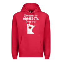 Cardinal Someone In Minnesota Loves Me  Minnesota  MN Premium Hoodie - longCreatives