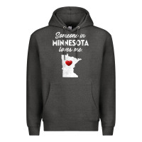 Charcoal Heather Someone In Minnesota Loves Me  Minnesota  MN Premium Hoodie - longCreatives