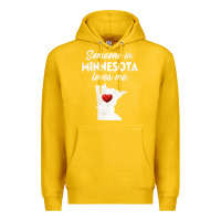 Lemon Someone In Minnesota Loves Me  Minnesota  MN Premium Hoodie - longCreatives