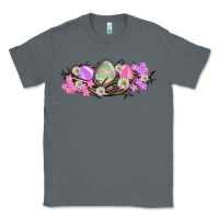Charcoal Heather Easter eggs and crown of thorns Easter Day Classic Tee - HowdyJamesFarm