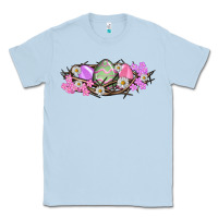 Dusty Blue Easter eggs and crown of thorns Easter Day Classic Tee - HowdyJamesFarm