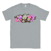 Heather Grey Easter eggs and crown of thorns Easter Day Classic Tee - HowdyJamesFarm