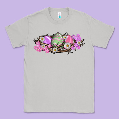 Easter Eggs And Crown Of Thorns Easter Day Classic Tee Designed By Howdyjamesfarm