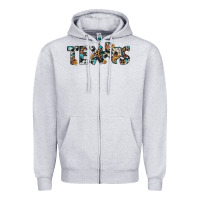 Heather Grey texas sunflower cowhide leopard texas map Zipper Hoodie - Artiststas