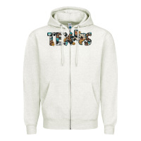Oatmeal Heather texas sunflower cowhide leopard texas map Zipper Hoodie - Artiststas