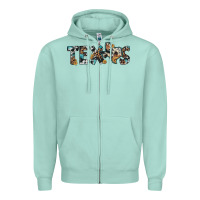 Seafoam texas sunflower cowhide leopard texas map Zipper Hoodie - Artiststas