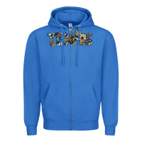 True Royal texas sunflower cowhide leopard texas map Zipper Hoodie - Artiststas