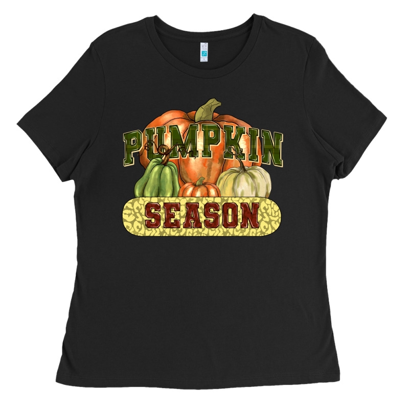 Pumpkin Season Ladies Tee by NancyCooperArtShop | Teevron