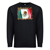 Black distressed mexico flag Premium Sweatshirt - BarkalooDesign