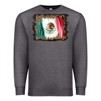 Charcoal Heather distressed mexico flag Premium Sweatshirt - BarkalooDesign