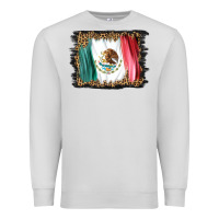 Dove Grey distressed mexico flag Premium Sweatshirt - BarkalooDesign