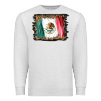 Oatmeal Heather distressed mexico flag Premium Sweatshirt - BarkalooDesign