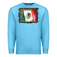 Ocean Blue distressed mexico flag Premium Sweatshirt - BarkalooDesign