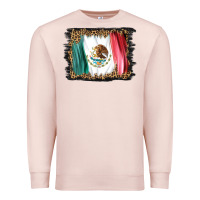 Pale Pink distressed mexico flag Premium Sweatshirt - BarkalooDesign