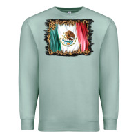 Seafoam distressed mexico flag Premium Sweatshirt - BarkalooDesign
