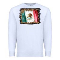 White distressed mexico flag Premium Sweatshirt - BarkalooDesign