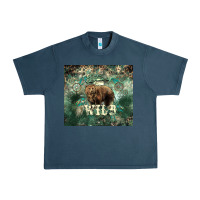 Midnight Navy Stay wild Bear tumbler Urban Heavy Tee - HowdyJamesFarm