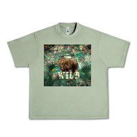 Oil Green Stay wild Bear tumbler Urban Heavy Tee - HowdyJamesFarm