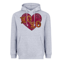 Heather Grey xoxo Heavyweight Hoodie - BarkalooDesign
