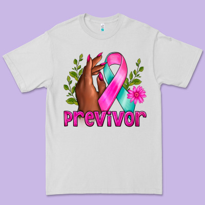 Previvor Breast Cancer Premium Tee Designed By Nancycooperartshop