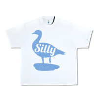 White Silly Goose Funny Silly Goose Urban Heavy Tee - longCreatives