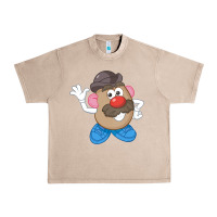 French Oak Womens Mr. Potato Head Simple Portrait Urban Heavy Tee - longCreatives