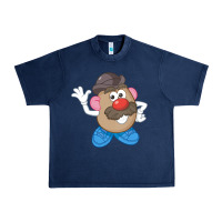 Navy Womens Mr. Potato Head Simple Portrait Urban Heavy Tee - longCreatives