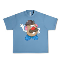 Pebble Blue Womens Mr. Potato Head Simple Portrait Urban Heavy Tee - longCreatives