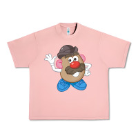 Salmon Womens Mr. Potato Head Simple Portrait Urban Heavy Tee - longCreatives