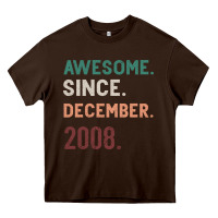 Chocolate Brown Awesome Since December 2008 Heavy Core Tee - Bettercallsaul