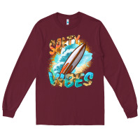Burgundy Salty vibes Long Sleeve Tee - FaDigitalArtStudio