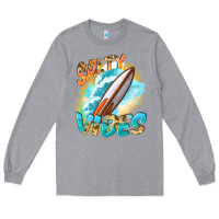 Heather Grey Salty vibes Long Sleeve Tee - FaDigitalArtStudio