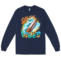 Navy Salty vibes Long Sleeve Tee - FaDigitalArtStudio