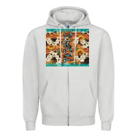 Dove Grey texas sunflower cactus cowhide Zipper Hoodie - Artiststas