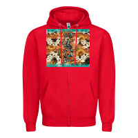 Red texas sunflower cactus cowhide Zipper Hoodie - Artiststas