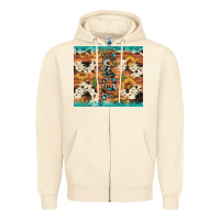Sandshell texas sunflower cactus cowhide Zipper Hoodie - Artiststas