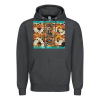 Smoke texas sunflower cactus cowhide Zipper Hoodie - Artiststas