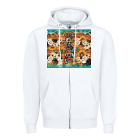 White texas sunflower cactus cowhide Zipper Hoodie - Artiststas