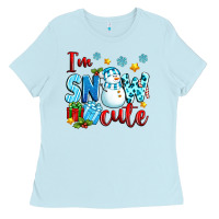 Baby Blue i'm snow cute Ladies Tee - texasbilliewilder