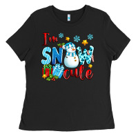 Black i'm snow cute Ladies Tee - texasbilliewilder