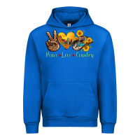 Cobalt peace love country cowhide cowboy hat Urban Hoodie - AdoDesignShop