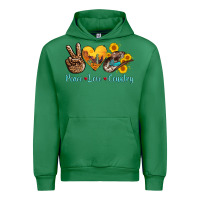 Emerald peace love country cowhide cowboy hat Urban Hoodie - AdoDesignShop